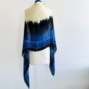 Roberto Cavalli bright blue silk Scarf